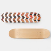 Skateboard Chevron Tiger chaud orange et noir (Horz)