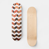 Skateboard Chevron Tiger chaud orange et noir (Recto)