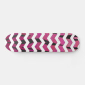 Skateboard Chevron Tiger rose chaud et noir (Horz)
