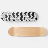 Skateboard Chevron Vache noir et blanc (Horz)