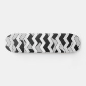 Skateboard Chevron Vache noir et blanc (Horz)