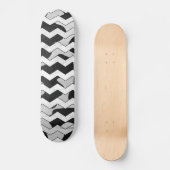 Skateboard Chevron Vache noir et blanc (Recto)