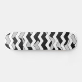 Skateboard Chevron Vache noir et blanc (Horz)