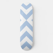 Skateboard Chevrons bleu clair et blanc (Recto)