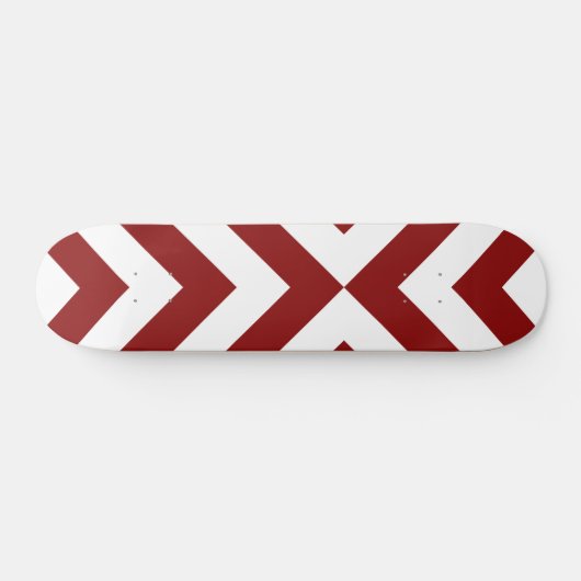 Skateboard Chevrons rouges et blancs (Horz)
