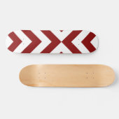 Skateboard Chevrons rouges et blancs (Horz)