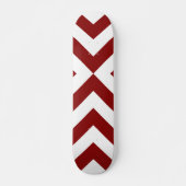Skateboard Chevrons rouges et blancs (Devant)