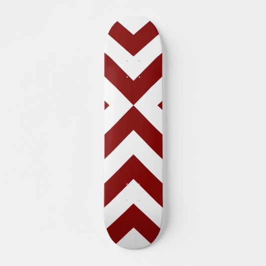 Skateboard Chevrons rouges et blancs (Devant)
