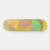 Skateboard Chic Papillon Or Jaune Orange Motif (Horz)