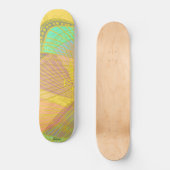 Skateboard Chic Papillon Or Jaune Orange Motif (Recto)