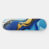 Skateboard Chic Pastel or bleu Faux Marble (Horz)