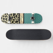 Skateboard Chic Quatrefoil Giraffe Imprimer (Horz)