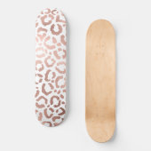 Skateboard Chic Rose Gold Leopard Cheetah Poster de animal (Recto)