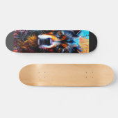 Skateboard chien Abstrait de couleur de splash (Horz)
