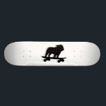 Skateboard Chien anglais faisant de la planche à roulettes de<br><div class="desc">Silhouette anglaise de bouledogue de Skateboarding frais. Ce chien totalement chargé de patineur est sur le mouvement. Une planche à roulettes impressionnante pour des humains d'amoureux des chiens et des canines de patineur. Vérifiez le monde du griffonnage de Jenn cette conception de chien d'amusement sur plus de produits qui font...</div>