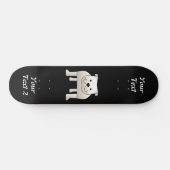 Skateboard Chien blanc (Horz)