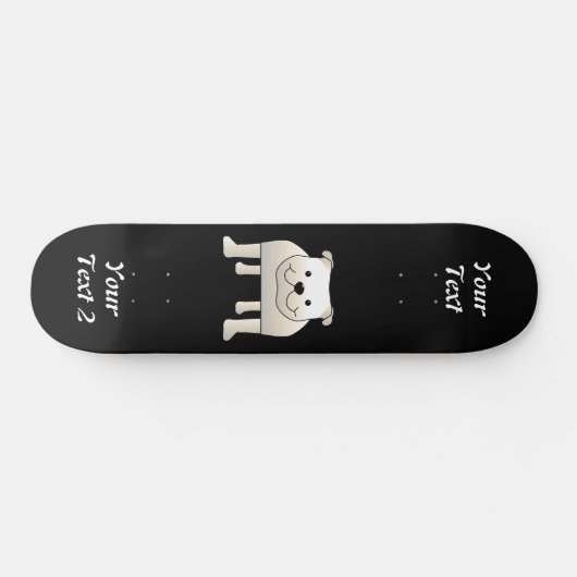 Skateboard Chien blanc (Horz)