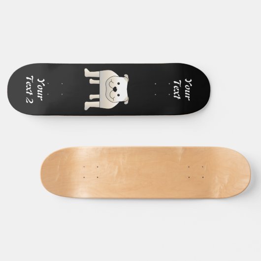 Skateboard Chien blanc (Horz)