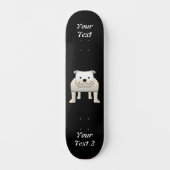 Skateboard Chien blanc (Recto)