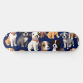 Skateboard Chien Chien Chien bleu de la marine Design Motif (Horz)