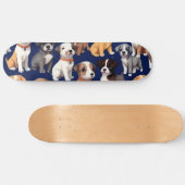 Skateboard Chien Chien Chien bleu de la marine Design Motif (Horz)