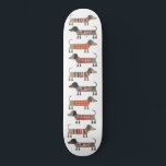 Skateboard Chien de saucisse Dachshund<br><div class="desc">Mignonne petite saucisse Dachshund ou des chiens édulcorés en laine. Parfait pour les amoureux de les chiens et les promeneurs de chiens.</div>