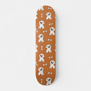 Skateboard Chien et os