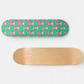 Skateboard Chien rose Motif design - Vert (Horz)
