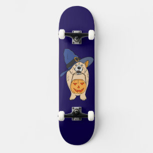 Skateboard Chien Sorcière Citrouille