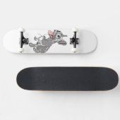Skateboard Chien taureau français avec monocle (Horz)