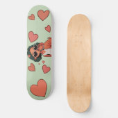 Skateboard Chien Valentine Sac fourre-tout (Recto)