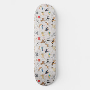 Skateboard Chiens mignons Design Motif Blanc