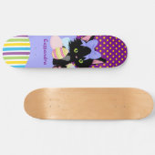 Skateboard Chiffre noir de dix-huit Oeufs de Pâques Points et (Horz)