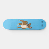 Skateboard Chihuahua dog cartoon illustration (Horz)