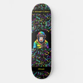 Skateboard Chimp Conversation-Chimpanzé avec téléphone (Recto)