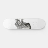 Skateboard Chine Dragon, noir et blanc Design en Tattoostyl (Horz)