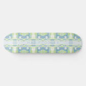 Skateboard Chintz bohème 20 Pastel Vert bleu rose (Horz)