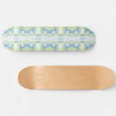 Skateboard Chintz bohème 20 Pastel Vert bleu rose (Horz)