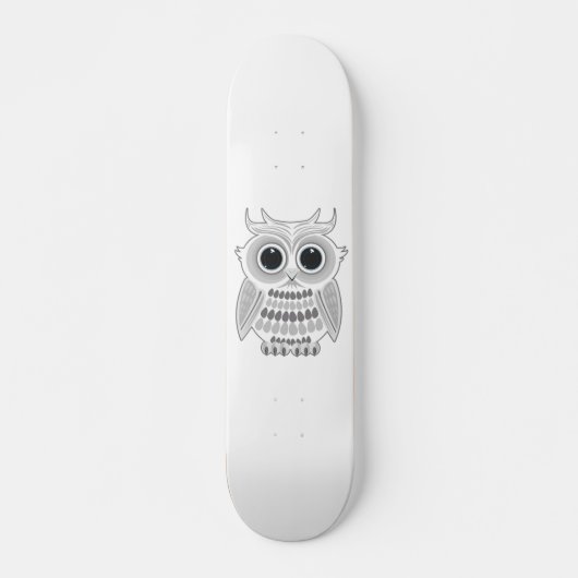 Skateboard Chouette blanche (Devant)