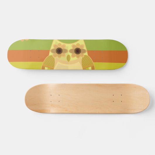 Skateboard Chouette de récolte - Jaune (Horz)