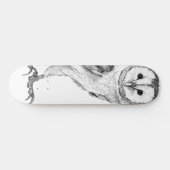 Skateboard Chouette - Dessin En Stylo Noir (Horz)