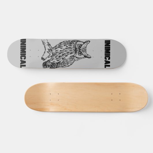 Skateboard Chouette inimique (Horz)