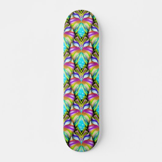 Skateboard Chouette Oracle noire et multicouleur (Devant)