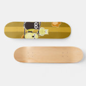 Skateboard Chouettes jaunes (Horz)