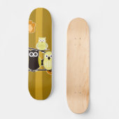 Skateboard Chouettes jaunes (Recto)