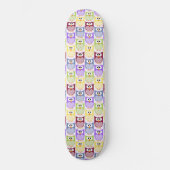 Skateboard Chouettes mignonnes, Chouette Motif, Chouettes pou (Recto)