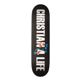 Skateboard Chrétien planche à roulettes des 4 vies