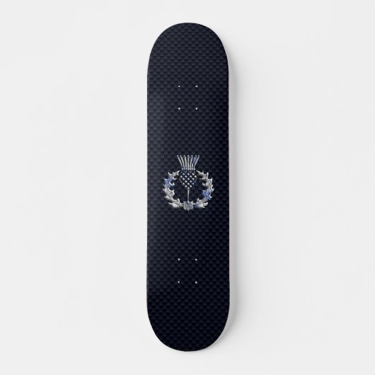 Skateboard Chrome Comme Fibre de Carbone Impression Scottish (Devant)