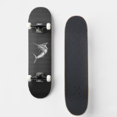 Skateboard Chrome Style Marlin sur fibre de carbone (Devant)