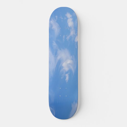 Skateboard Ciel Bleu Avec Nuages Agités (Recto)